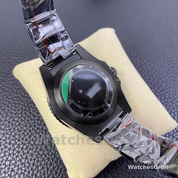 Rolex GMT Master II Black PVD/DLC Coated Black Dial Stainless Steel 16710 Men's Watch