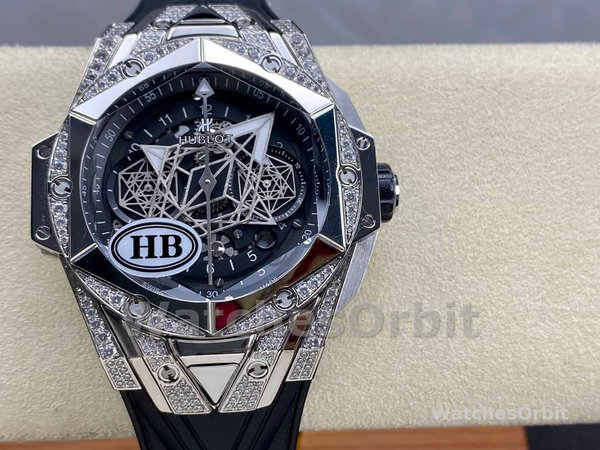 418.NX.1107.RX.1604.MXM20 Hublot Big Bang Sang Bleu II Titanium Pave