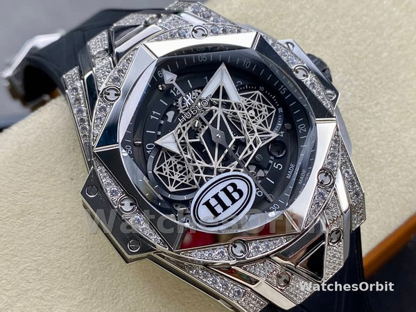 418.NX.1107.RX.1604.MXM20 Hublot Big Bang Sang Bleu II Titanium Pave