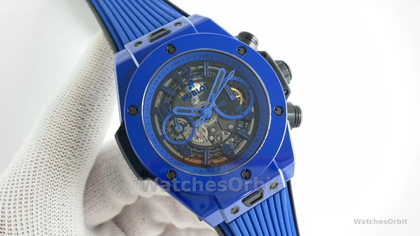 Replique Hommes Hublot Big Bang Unico Blue Magic 42mm 411.ES.5119.RX Skeleton