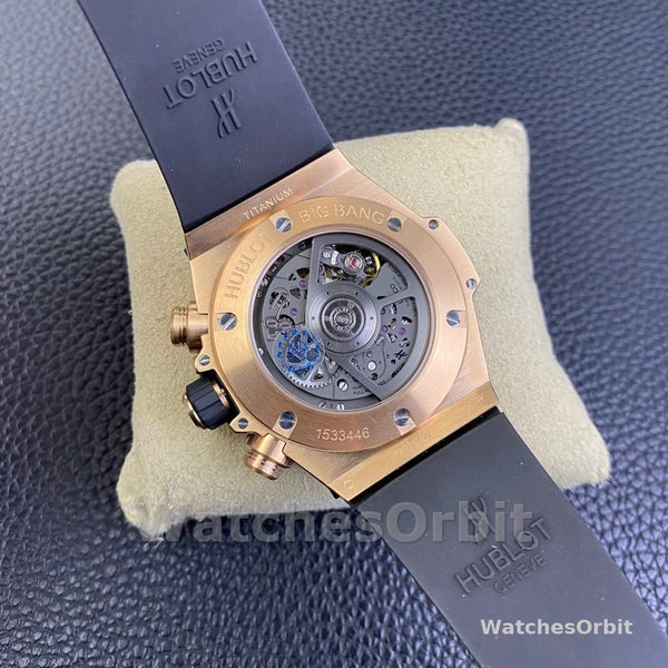 Mens Hublot Big Bang 44mm  421.OX.1180.RX.0904 Black Skeleton Dial Replica Watch Image