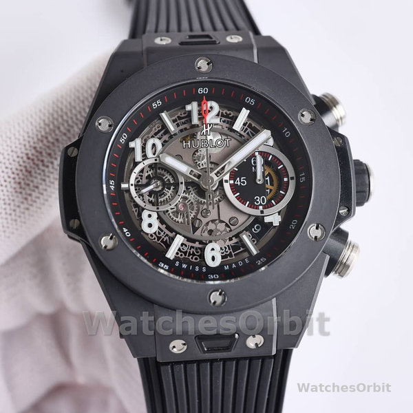 Replique Hommes Hublot Big Bang Unico Black Magic 42mm 441.CI.1170.RX Hommes Transparent