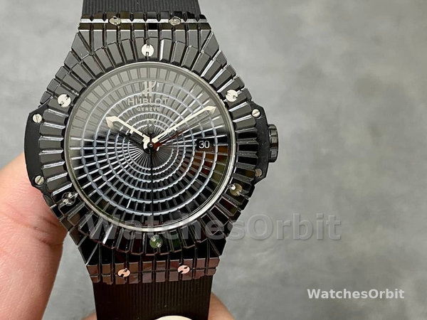 Replica Hublot Big Bang-346.CX.1800.BR da uomo, 41 mm, Nero da uomo