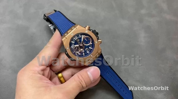 Replica Hublot Big Bang-421.OX.5180.RX da uomo, 42 mm, blu da uomo