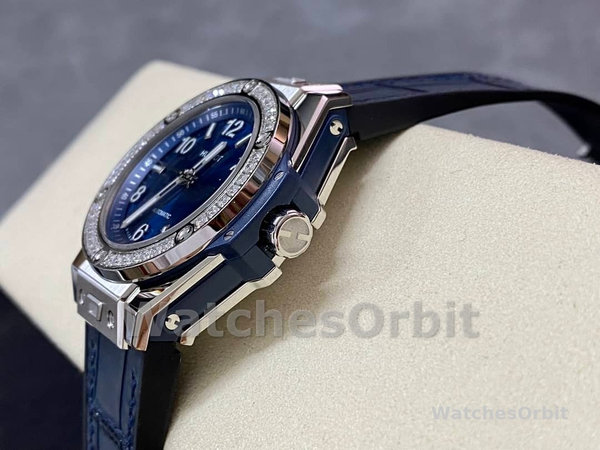 Womens Hublot Big Bang One Click 39mm Ladies Timepiece 465.SX.7170.LR.1204 Blue Replica Watch Image