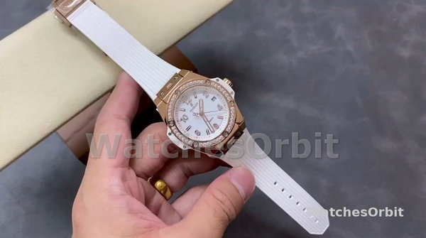 Replica Hublot Big Bang One Click 33mm Donna - 485.OE.2080.RW.1204 Bianco