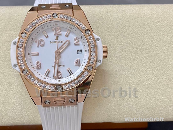 Womens Hublot Big Bang One Click 33mm Ladies  - 485.OE.2080.RW.1204 White Replica Watch Image
