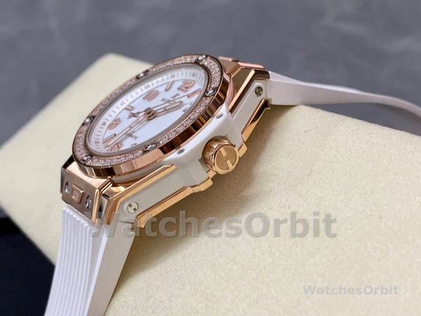 Womens Hublot Big Bang One Click 33mm Ladies  - 485.OE.2080.RW.1204 White Replica Watch Image