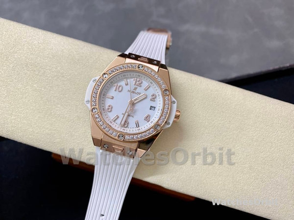 Womens Hublot Big Bang One Click 33mm Ladies  - 485.OE.2080.RW.1204 White Replica Watch Image