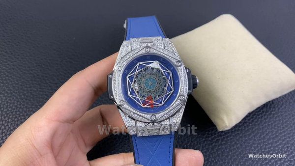 Men's Hublot Big Bang Sang Bleu 45mm Titanium 415.NX.7179.VR.1704.MXM18 Blue