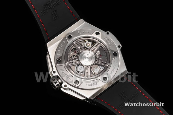 Mens Hublot Big Bang Unico Ferrari 45mm 401.NJ.0123.VR Black Skeleton Dial Replica Watch Image