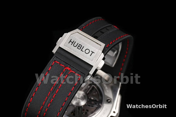 Mens Hublot Big Bang Unico Ferrari 45mm 401.NJ.0123.VR Black Skeleton Dial Replica Watch Image