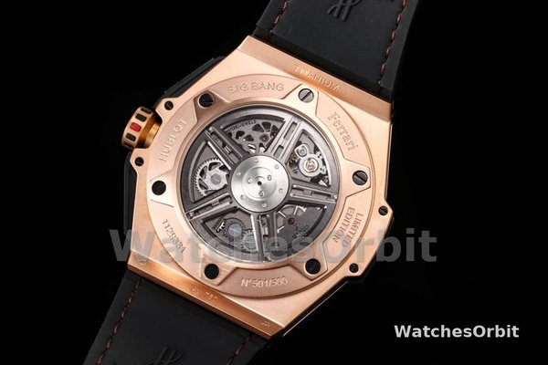 Mens Hublot Big Bang Unico Ferrari 45mm 401.NJ.0123.VR Black Skeleton Dial Replica Watch Image