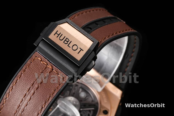 Mens Hublot Big Bang Unico Ferrari 45mm 401.NJ.0123.VR Black Skeleton Dial Replica Watch Image
