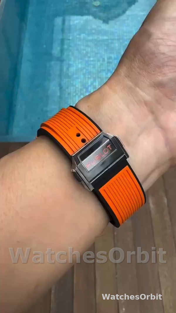 Men's Hublot Big Bang Unico Orange Ceramic 42MM 441.CU.5910.RX Skeleton