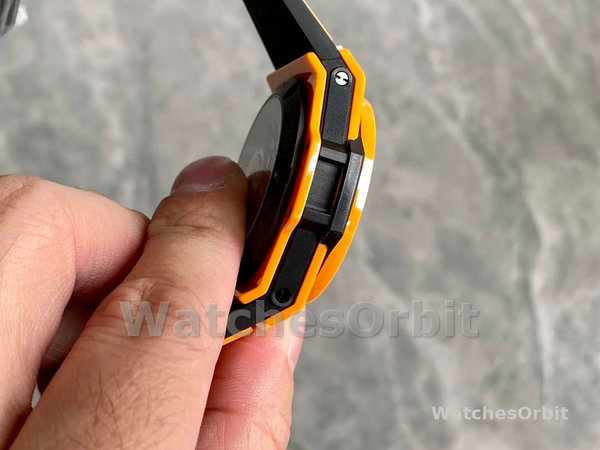 Mens Hublot Big Bang Unico Orange Ceramic 42MM 441.CU.5910.RX Skeleton Replica Image