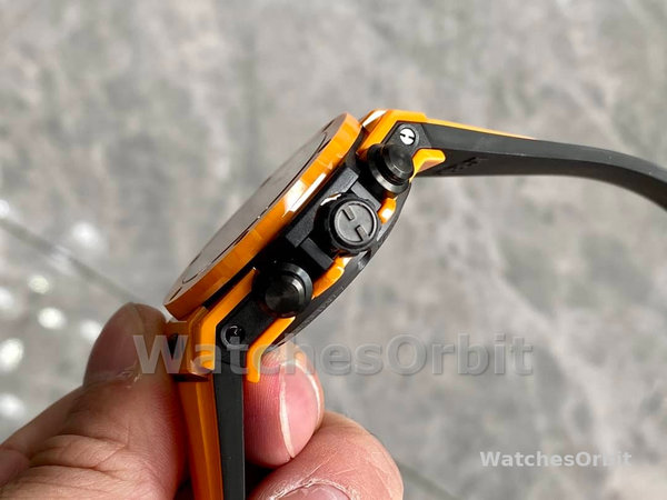 Mens Hublot Big Bang Unico Orange Ceramic 42MM 441.CU.5910.RX Skeleton Replica Image