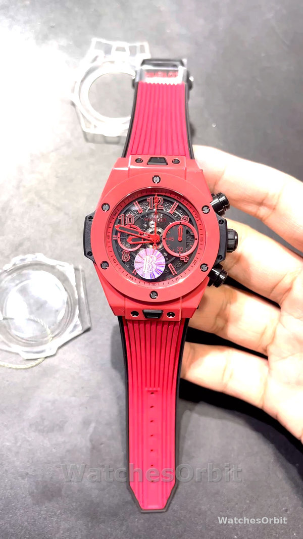 Replique Hommes Hublot Big Bang Unico Red Magic Ceramic 45mm 411.CF.8513.RX Red