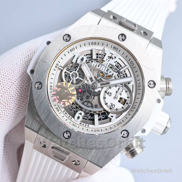 Mens Hublot Big Bang Unico-441.NE.2011.RW, Titanium, 42mm Transparent Replica Watch Image