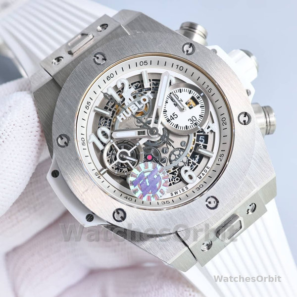 Mens Hublot Big Bang Unico-441.NE.2011.RW, Titanium, 42mm Transparent Replica Watch Image