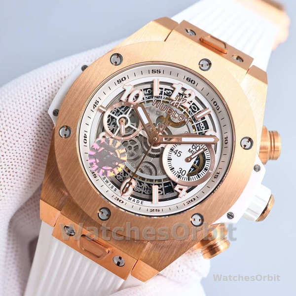 Mens Hublot Big Bang Unico-441.NE.2011.RW, Titanium, 42mm Transparent Replica Watch Image