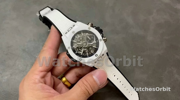 Men's Hublot Big Bang Unico White Ceramic 411.HX.1171.RX Transparent