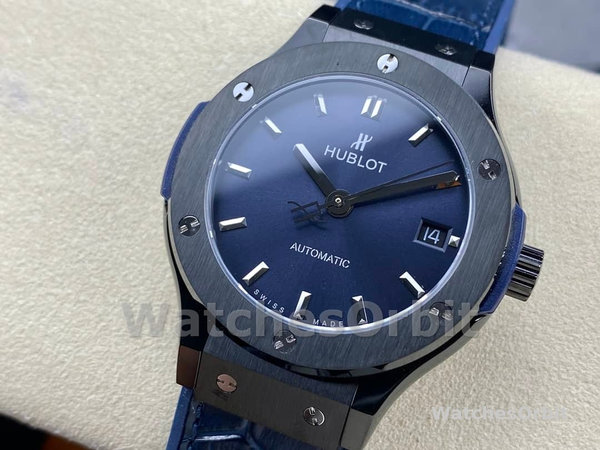 Mens Hublot Classic Fusion Automatic Stainless Steel 511.CM.7170.LR Blue Replica Image