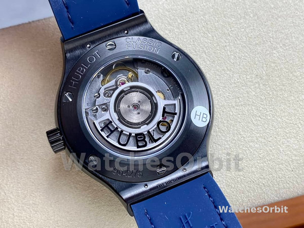 Mens Hublot Classic Fusion Automatic Stainless Steel 511.CM.7170.LR Blue Replica Image