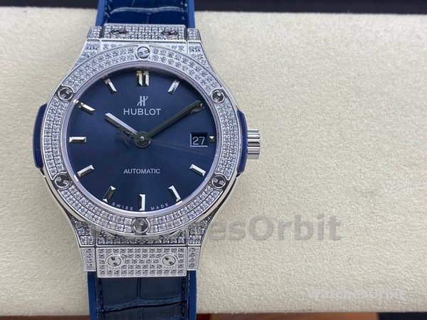 Replica Hublot Classic Fusion Diamond Automatic Uomo 511.NX.7170.LR Quadrante blu