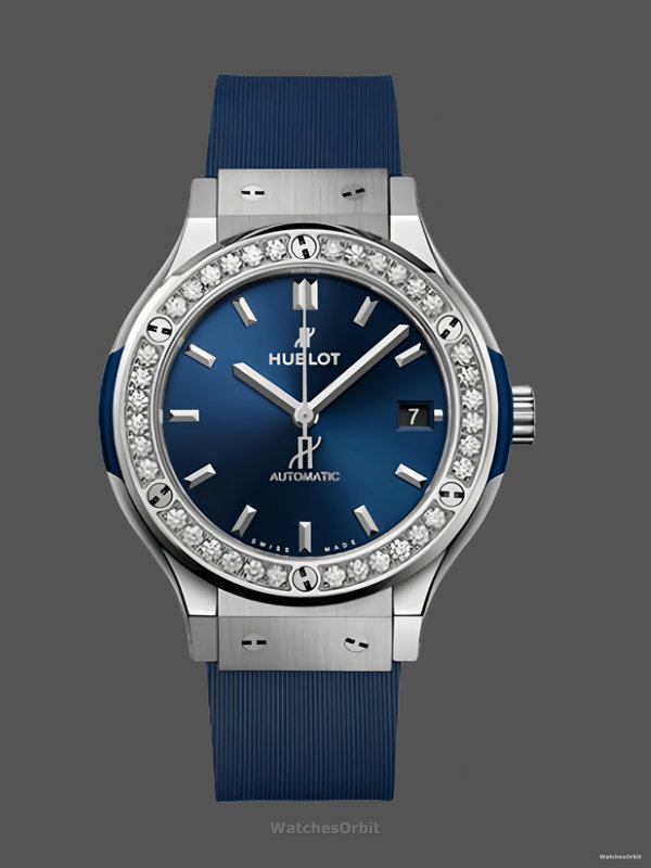 565.NX.7170.RX.1204 Hublot Classic Fusion Titanium Blue Diamonds