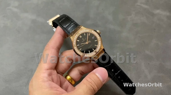 Women's Hublot Classic Fusion Automatic 38MM 565.OX.1480.LR.1204 Black