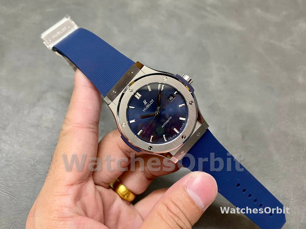 Mens Hublot Classic Fusion-301.PB.131.RX, 42mm, Men’s Blue Replica Watch Image
