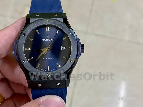 Mens Hublot Classic Fusion-301.PB.131.RX, 42mm, Men’s Blue Replica Watch Image