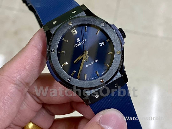 Mens Hublot Classic Fusion-301.PB.131.RX, 42mm, Men’s Blue Replica Watch Image