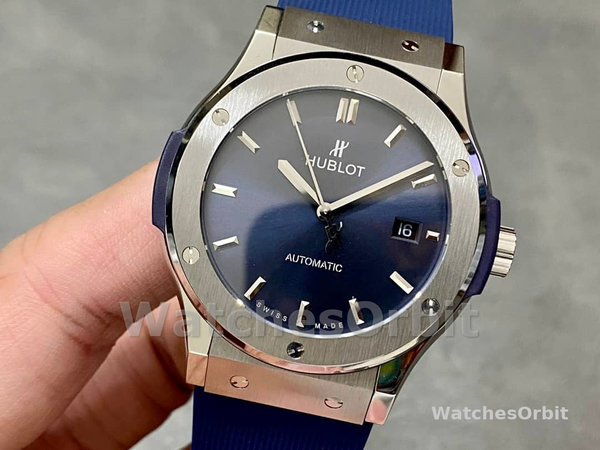 Mens Hublot Classic Fusion-301.PB.131.RX, 42mm, Men’s Blue Replica Watch Image