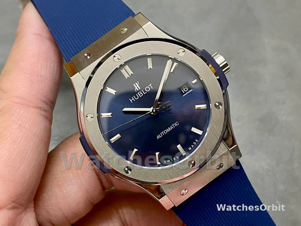 Mens Hublot Classic Fusion-301.PB.131.RX, 42mm, Men’s Blue Replica Watch Image