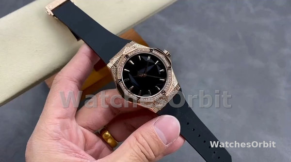 Replica Hublot Classic Fusion 40 mm in ceramica e acciaio - 550.OS.1800.RX.1604.ORL19 Nero