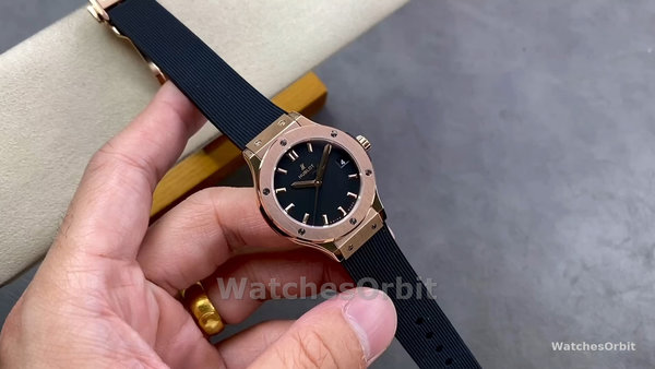 Replica Hublot Classic Fusion King Gold 42mm Automatico Uomo - 542.OX.1181.RX Nero
