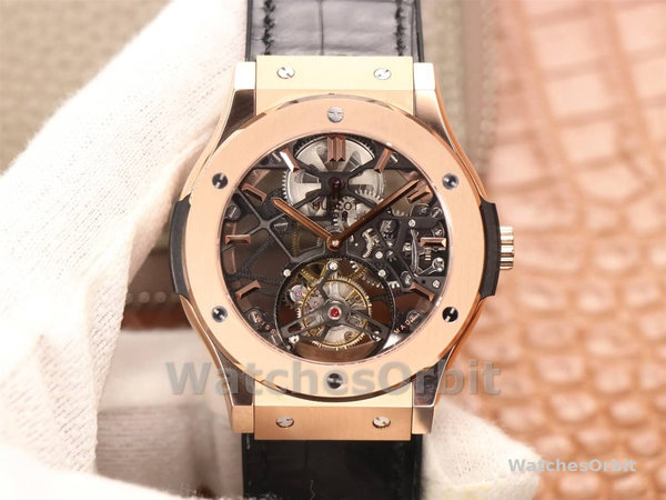 Replica Hublot Classic Fusion Skeleton Tourbillon Uomo 505.OX.0180.LR Quadrante scheletrato 45 mm