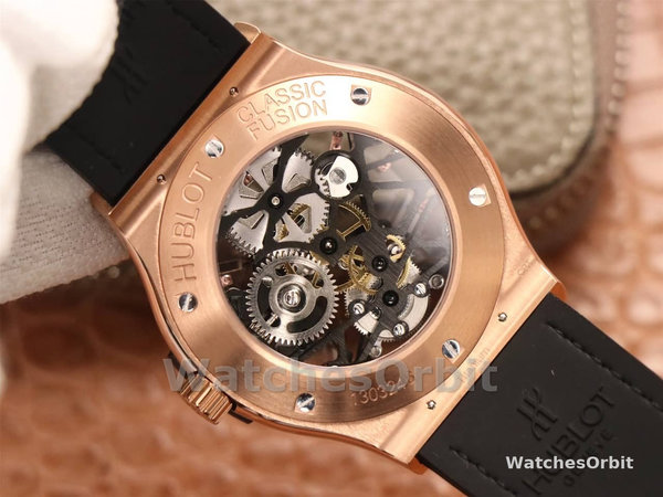Replica Hublot Classic Fusion Skeleton Tourbillon Uomo 505.OX.0180.LR Quadrante scheletrato 45 mm