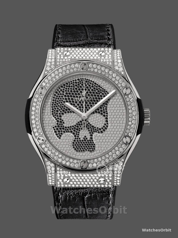Hublot Classic Fusion Skull Titanium Full Pave 511.NX.9000.LR.1704.SKULL 45mm