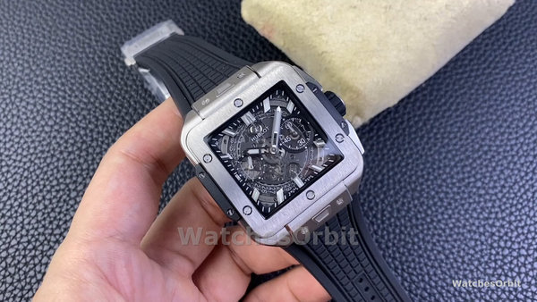 Men's Hublot Square Bang-821.OM.0180.RX, 42mm Transparent