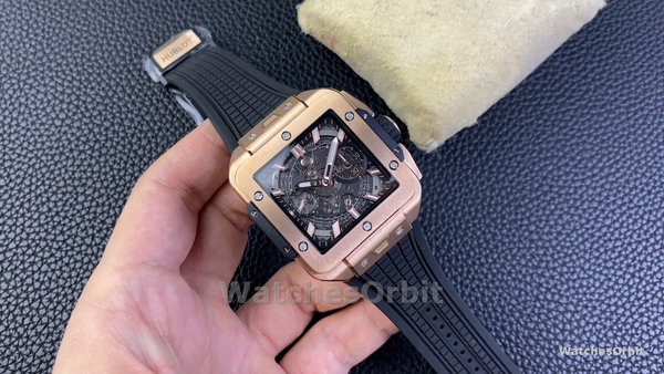 Men's Hublot Square Bang-821.OM.0180.RX, 44mm Transparent