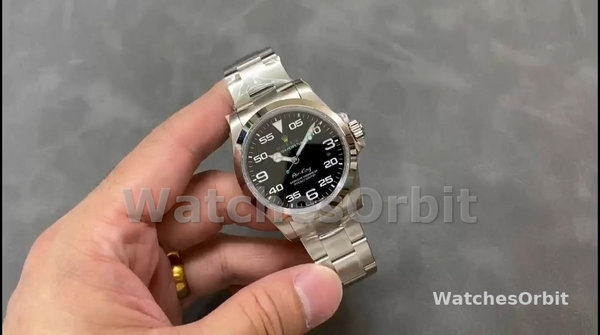 Replica Rolex Air King 40 mm Uomo-126900 0001-Oyster Acciaio Inox Blu