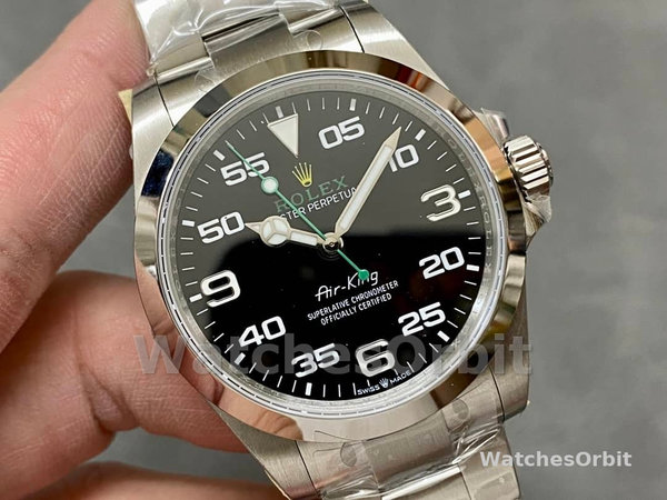 Replica Rolex Air King 40 mm Uomo-126900 0001-Oyster Acciaio Inox Blu