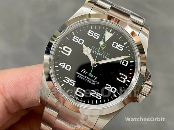 Replica Rolex Air King 40 mm Uomo-126900 0001-Oyster Acciaio Inox Blu