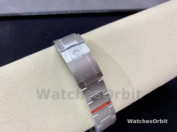 Replica Rolex Air-King 40 mm Uomo-116900-Acciaio inossidabile-Calendario arabo nero Blu