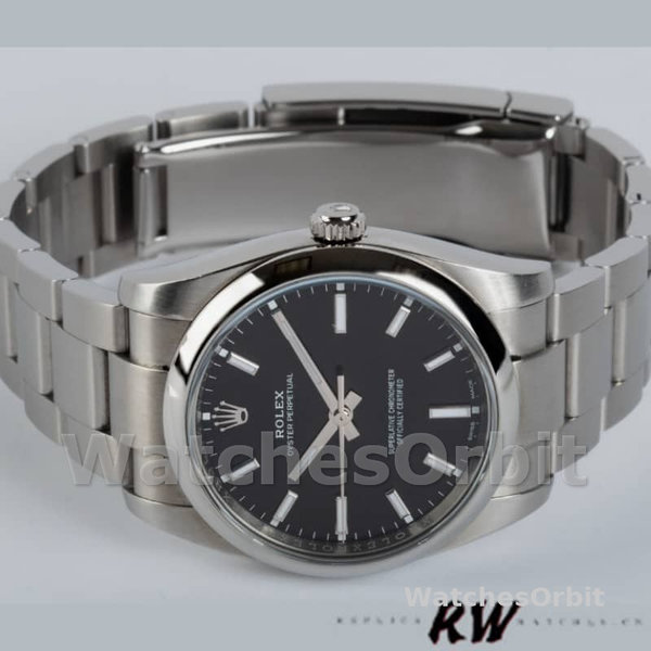 Replica Rolex Oyster Perpetual Air-King-114200, 34 mm, quadrante nero, Unisex Nero