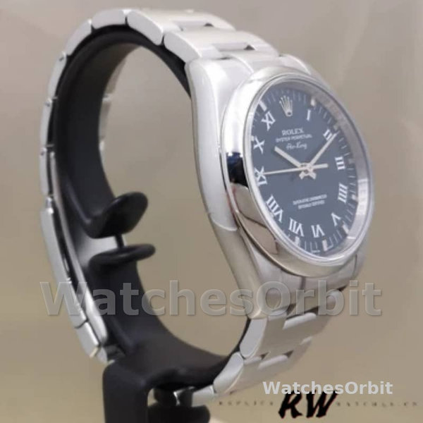Replica Rolex Oyster Perpetual Air-King-114200 Unisex, 34 mm, quadrante blu, Unisex Blu