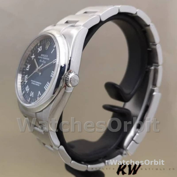 Replica Rolex Oyster Perpetual Air-King-114200 Unisex, 34 mm, quadrante blu, Unisex Blu